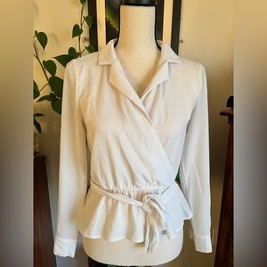 ReVamped Women’s White Long Sleeve Top Size S